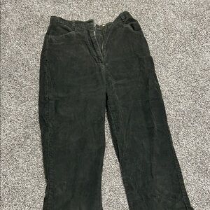Christopher & Banks High-Rise Corduroy Jeans in Dark Green